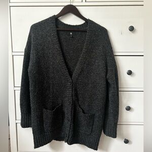 Banana Republic Cotton and Wool Grey Cardigan